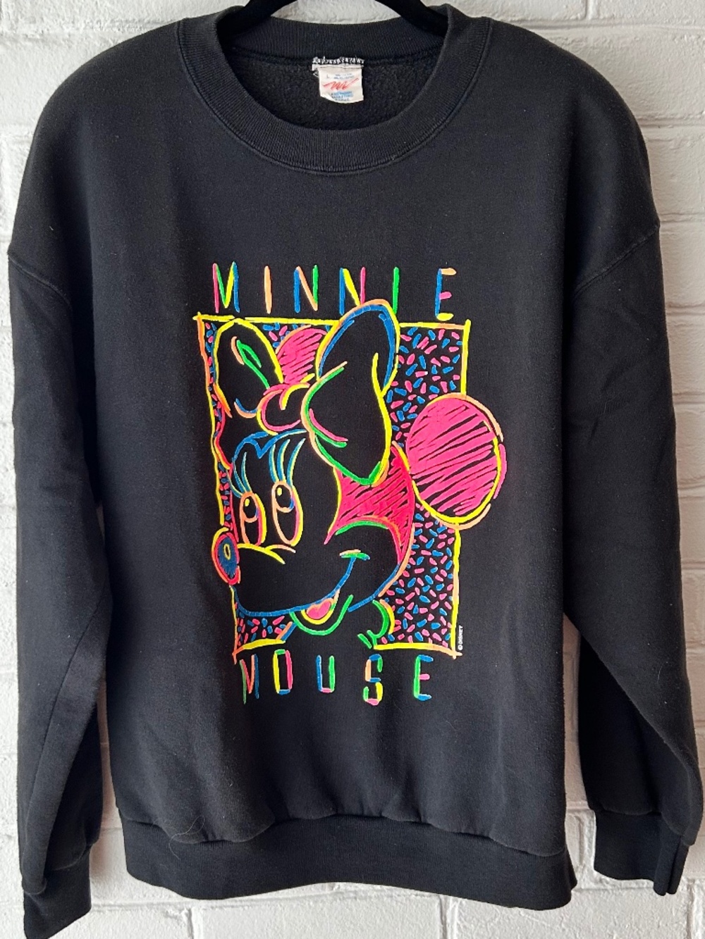 Vintage Minnie Mouse Neon Pop-Art Sweatshirt
